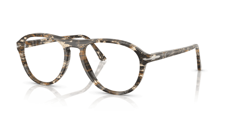 Persol LYNN PO3371V in Amber Brown/Pirate Black / Clear (1221) - Alternate View