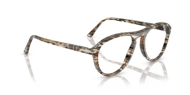 Persol LYNN PO3371V in Amber Brown/Pirate Black / Clear (1221) - Alternate View