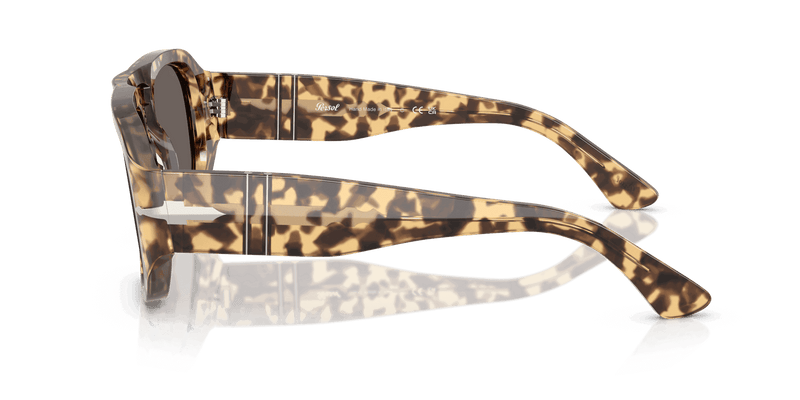 Persol VINCENT PO3373S in Brown/Beige Tortoise / Dark Grey (1056B1) - Temple Detail