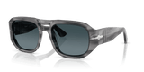 Striped Grey / Light Blue Gradient Dark Blue (1192S3)