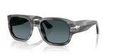 Striped Grey / Light Blue Gradient Dark Blue (1192S3)