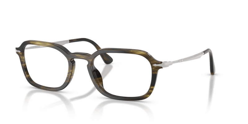 Persol PO3381V in Striped Black & Olive Green / Clear - Alternate View