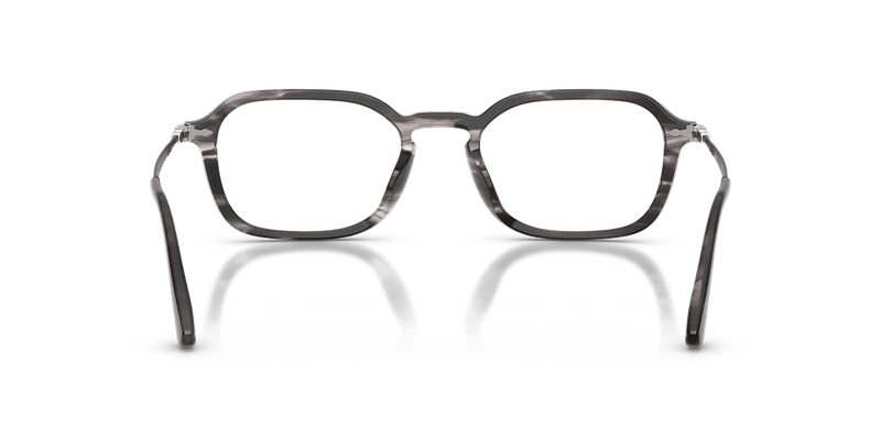 Persol PO3381V in Striped Black & Grey / Clear - Alternate View