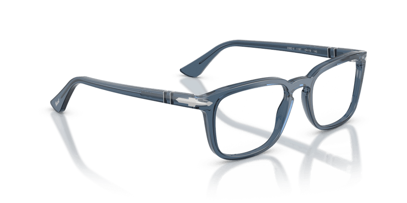 Persol PO3382V in Transparent Denim Blue / Clear - Temple Detail
