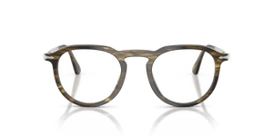 Striped Black & Olive Green / Clear (1237)