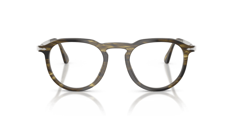 Persol PIER PO3387V in Striped Black & Olive Green / Clear (1237) - Side View