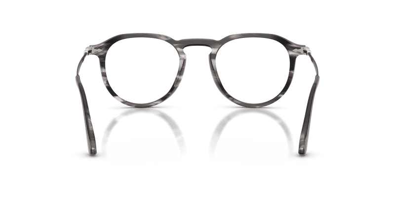 Persol PIER PO3387V in Striped Black & Grey / Clear (1238) - Alternate View
