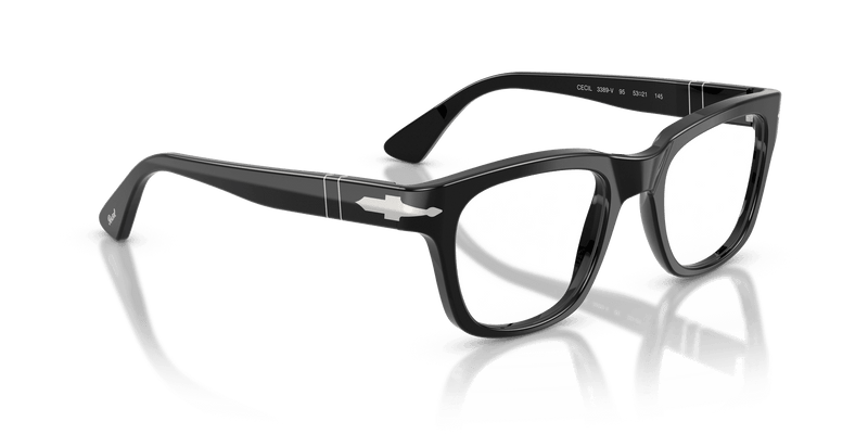 Persol CECIL PO3389V in Black / Clear (95) - Alternate View