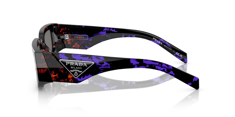 Prada PR 09ZS in Abstract Orange / Dark Grey Mirror Blue/Red (06V40E) - Alternate View