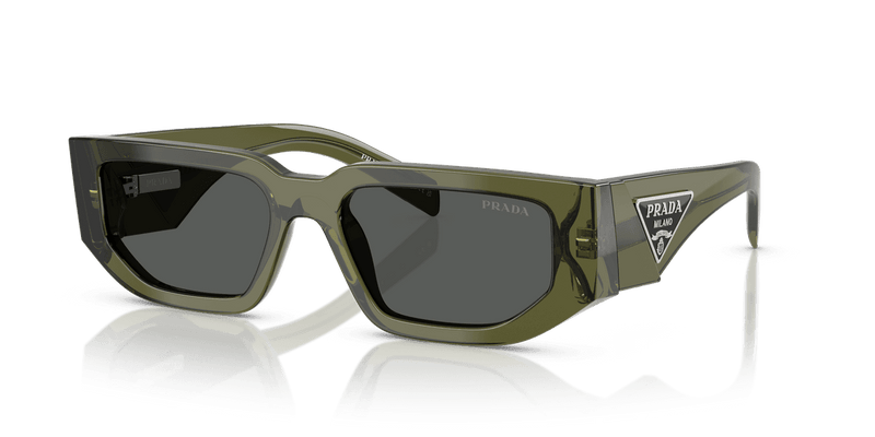Prada PR 09ZS in Transparent Military Green / Dark Grey (25A40L) - Alternate View