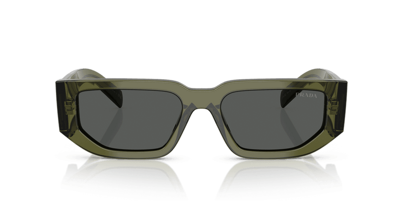 Prada PR 09ZS in Transparent Military Green / Dark Grey (25A40L) - Alternate View