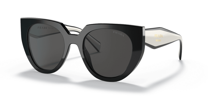 Prada PR 14WS in Black/Talc / Dark Grey (09Q5S0) - Front View