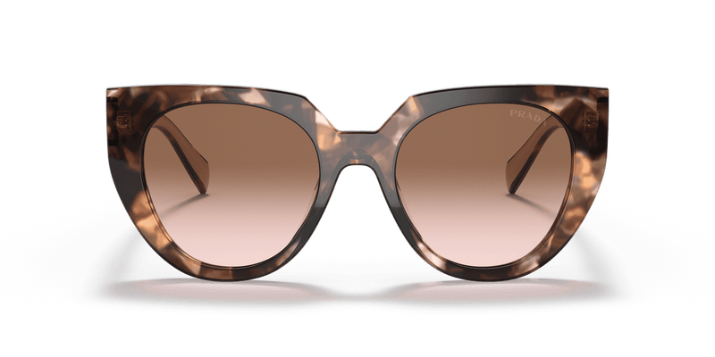 Prada PR 14WS in Caramel Tortoise/Powder / Brown Gradient (01R0A6) - Front View