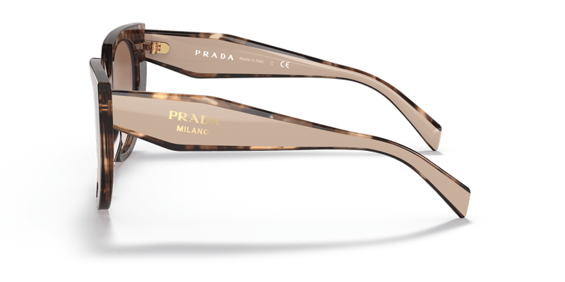 Prada PR 14WS in Caramel Tortoise/Powder / Brown Gradient (01R0A6) - Front View