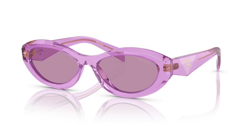 Prada PR 26ZS in Transparent Amethyst / Dark Violet Mirror Silver Int (13R07Q) - Alternate View