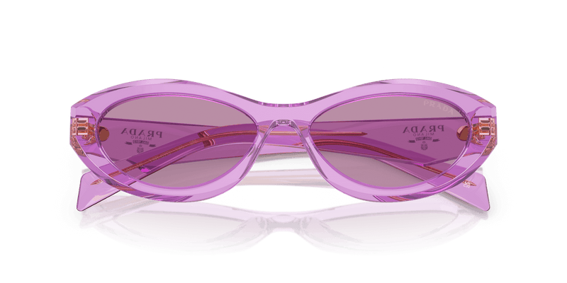 Prada PR 26ZS in Transparent Amethyst / Dark Violet Mirror Silver Int (13R07Q) - Alternate View