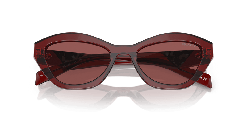 Prada PR A02S in Red Transparent / Dark Violet (18O80B) - Alternate View