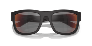 Black Rubber / Dark Grey Mirror Blue/Red (DG008F)