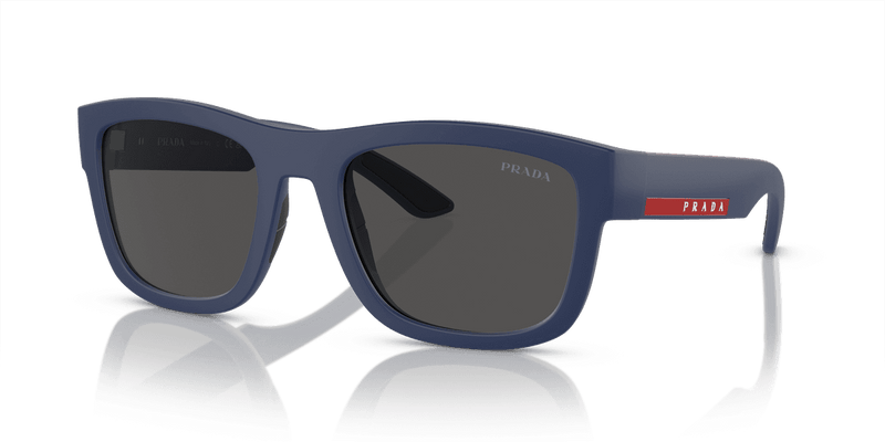 Prada Linea Rossa PS 01ZS in Blue Rubber / Dark Grey (TFY06F) - Front View