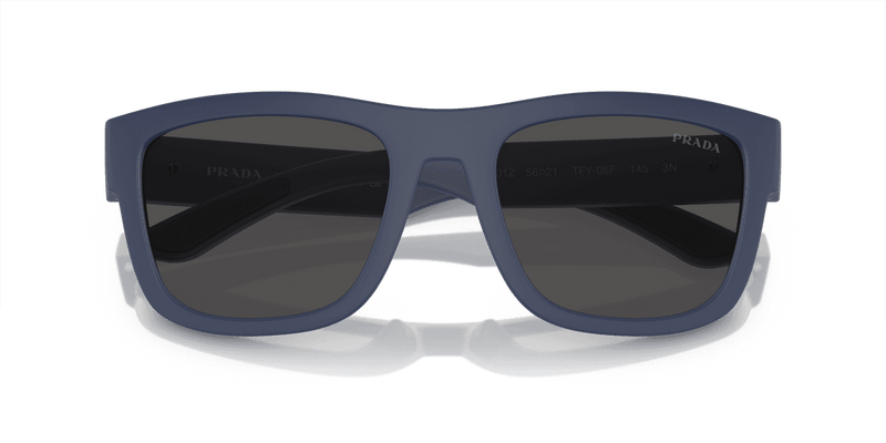 Prada Linea Rossa PS 01ZS in Blue Rubber / Dark Grey (TFY06F) - Front View