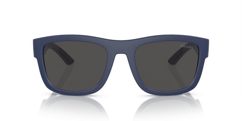 Prada Linea Rossa PS 01ZS in Blue Rubber / Dark Grey (TFY06F) - Front View