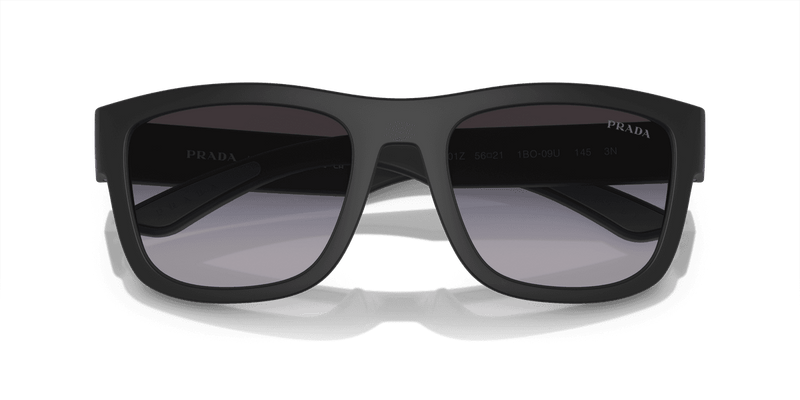 Prada Linea Rossa PS 01ZS in Matte Black / Grey Gradient (1BO09U) - Front View