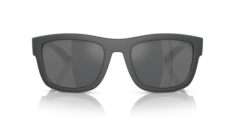 Prada Linea Rossa PS 01ZS in Matte Grey Metal / Grey Mirror Silver (15P60A) - Front View