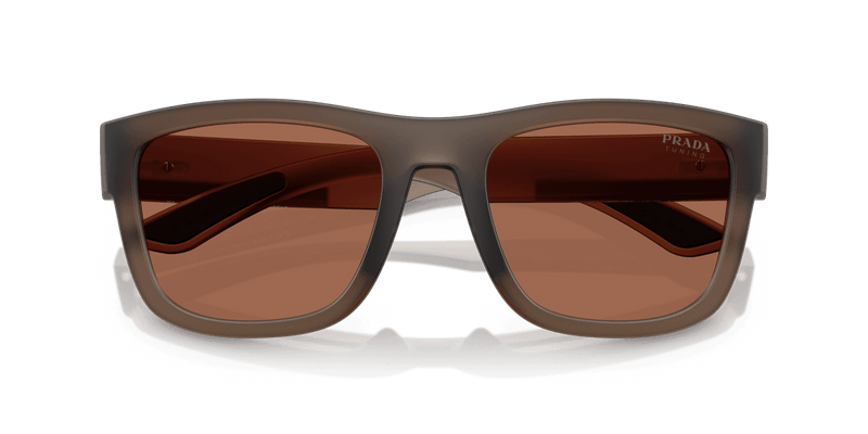 Prada Linea Rossa PS 01ZS in Transparent Brown / Brown Tuning (29F50A) - Front View