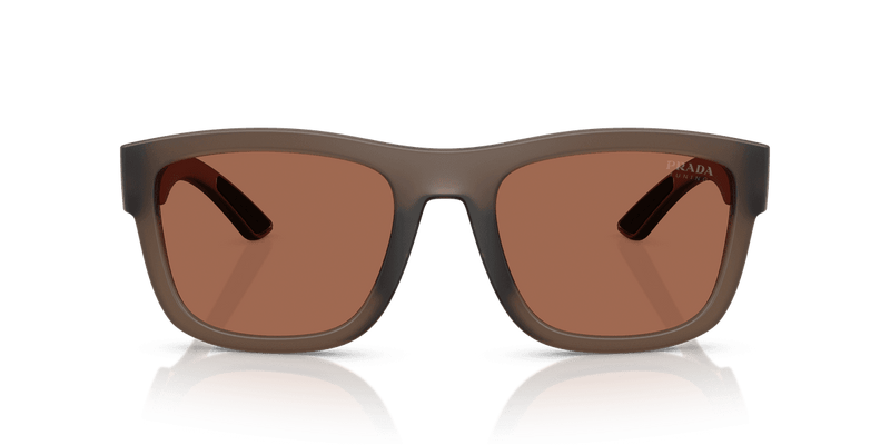 Prada Linea Rossa PS 01ZS in Transparent Brown / Brown Tuning (29F50A) - Front View