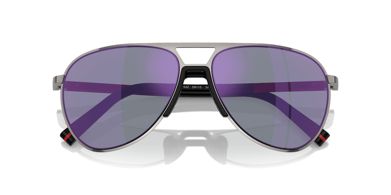 Prada Linea Rossa PS 53ZS in Gunmetal / Dark Blue Mirror Violet (5AV10J) - Alternate View
