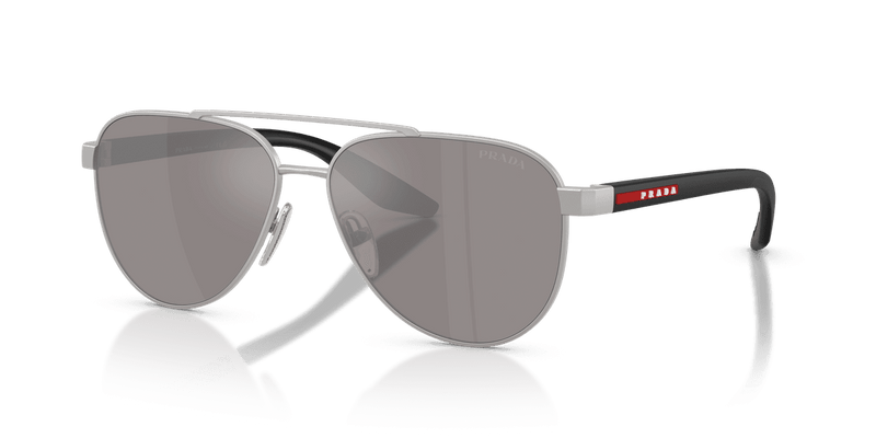 Prada Linea Rossa PS A52S in Matte Grey / Purple Brown Mirror Silver (18X80I) - Alternate View