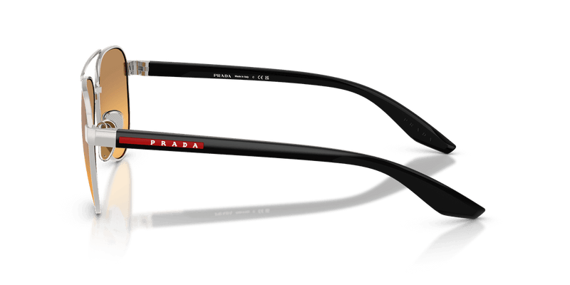 Prada Linea Rossa PS A52S in Silver / Gradient Grey (1BC40Z) - Temple Detail