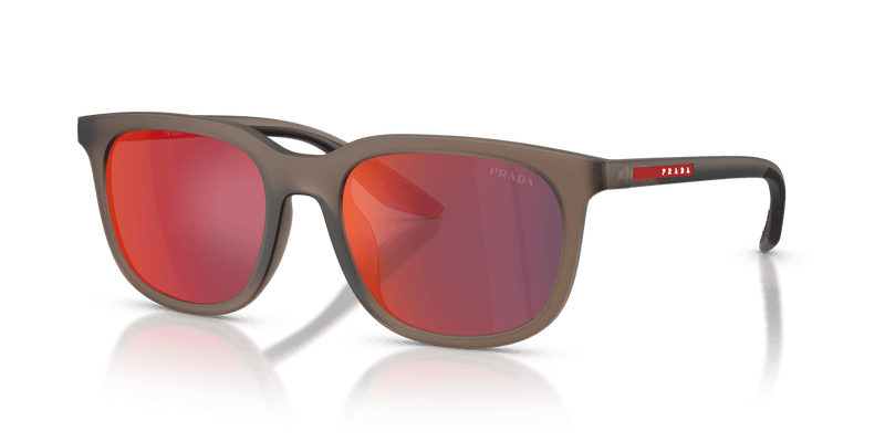 Prada Linea Rossa PS B09SU in Frosted Brown / Dark Grey Mirror Blue/Red (29F21A) - Alternate View
