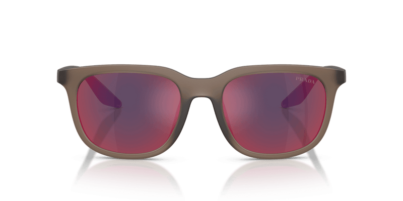 Prada Linea Rossa PS B09SU in Frosted Brown / Dark Grey Mirror Blue/Red (29F21A) - Alternate View