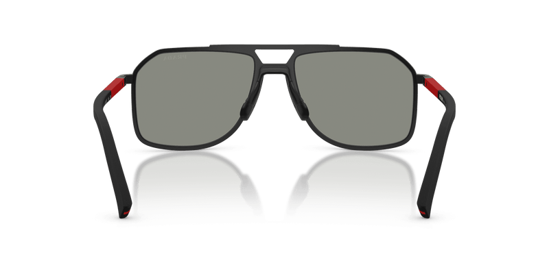 Prada Linea Rossa PS B51S in Matte Black / Dark Grey Mirror Blue/Red (1BO08F) - Alternate View