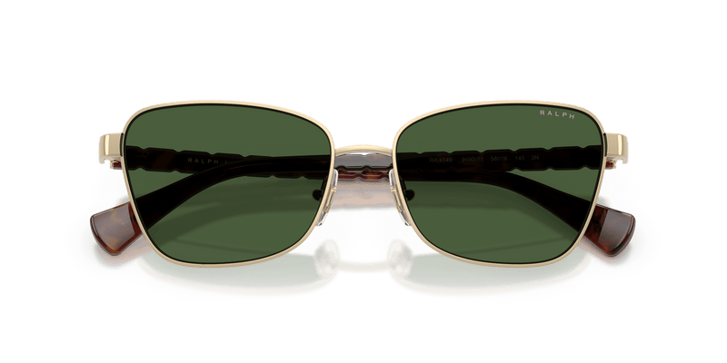 Ralph RA4149 in Shiny Pale Gold / Dark Green (949071) - Front View