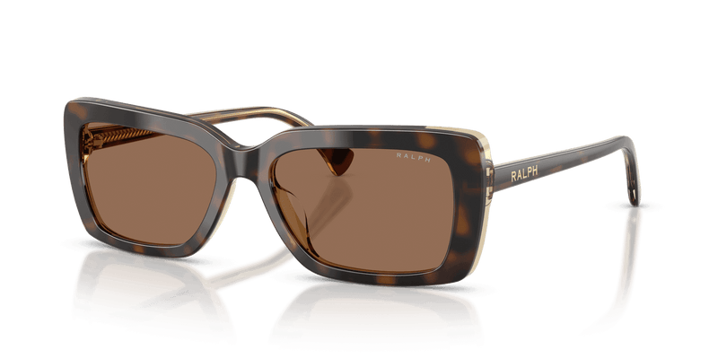 Ralph RA5342U in Dark Havana On Transparent / Brown (629473) - Front View