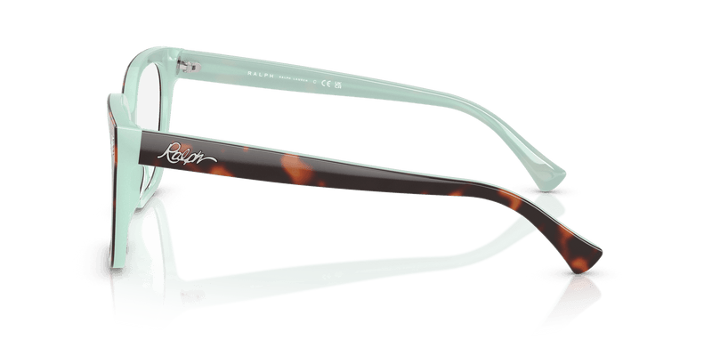 Ralph RA7158U in Dark Tortoise/Green (601) - Temple Detail