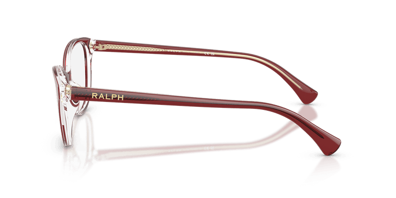 Ralph RA7186U in Transparent Dark Burgundy (5920) - Temple Detail