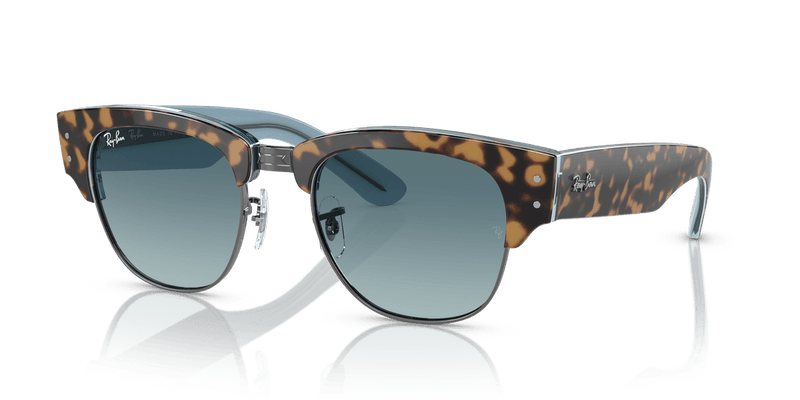 Ray-Ban MEGA CLUBMASTER RB0316S in Havana On Blue On Gunmetal - Front View