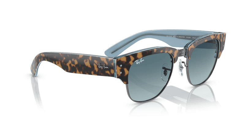 Ray-Ban MEGA CLUBMASTER RB0316S in Havana On Blue On Gunmetal - Temple Detail