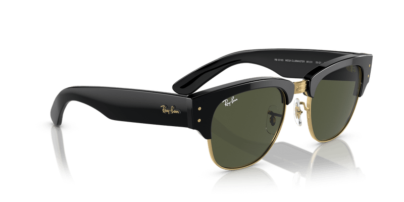 Ray-Ban MEGA CLUBMASTER RB0316S in Black On Gold / G-15 Green - Alternate View