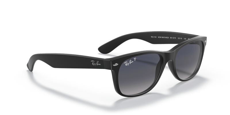 Ray-Ban NEW WAYFARER RB2132 in Black / Blue Gradient Polarized - Alternate View