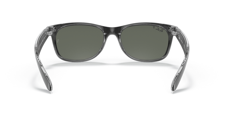 Ray-Ban NEW WAYFARER RB2132 in Black On Transparent / Polarized Green Classic G-15 - Alternate View