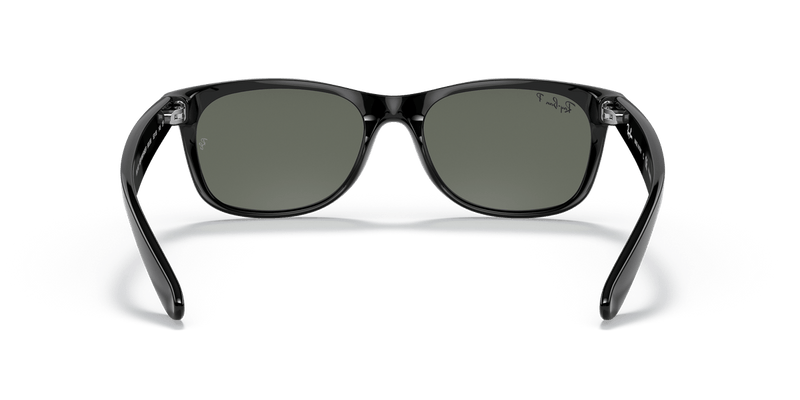 Ray-Ban NEW WAYFARER RB2132 in Black / Green Polarized - Back View