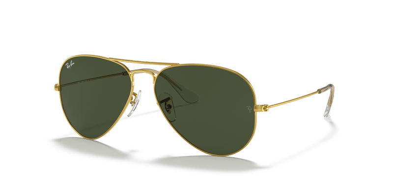 Ray-Ban AVIATOR LARGE METAL RB3025 in Gold / Green Classic G-15 - Alternate View