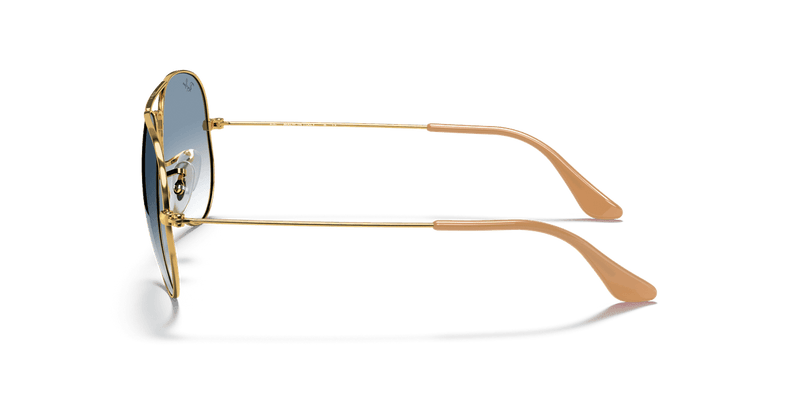 Ray-Ban AVIATOR LARGE METAL RB3025 in Arista Gold / Light Blue - Alternate View