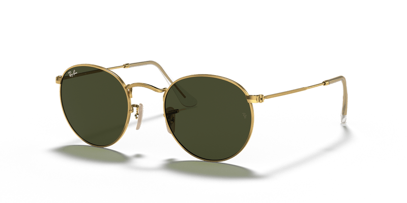 Ray-Ban ROUND METAL RB3447 in Arista Gold / G-15 Green - Front View