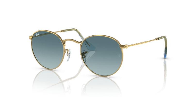 Ray-Ban ROUND METAL RB3447 in Gold / Blue - Alternate View