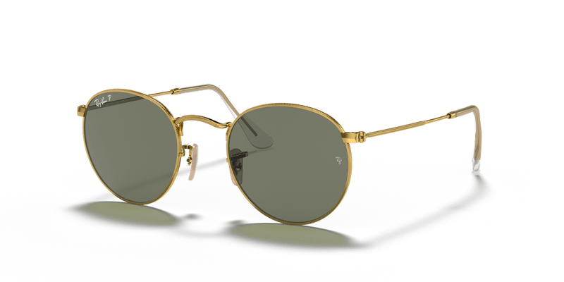 Ray-Ban ROUND METAL RB3447 in Arista Gold / G-15 Green Polarized - Alternate View